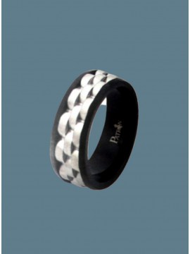 Ανδρικό ατσάλινο δαχτυλίδι Silver Chain