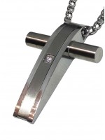 Ανδρικός ατσάλινος σταυρός silver cross