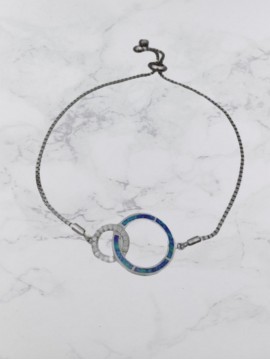 Βραχιόλι ασήμι 925 γυναικείο union blue