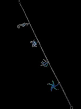 Βραχιόλι ασήμι 925 γυναικείο θάλασσα blue