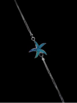 Βραχιόλι ασήμι 925 γυναικείο αστερίας blue