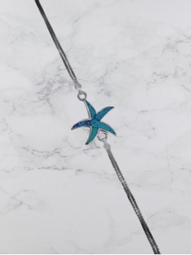 Βραχιόλι ασήμι 925 γυναικείο αστερίας blue