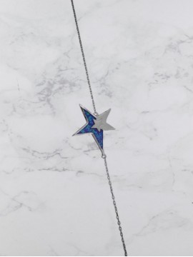 Βραχιόλι ασήμι 925 γυναικείο Αστέρι blue