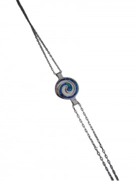 Βραχιόλι ασήμι 925 γυναικείο μαίανδρος blue