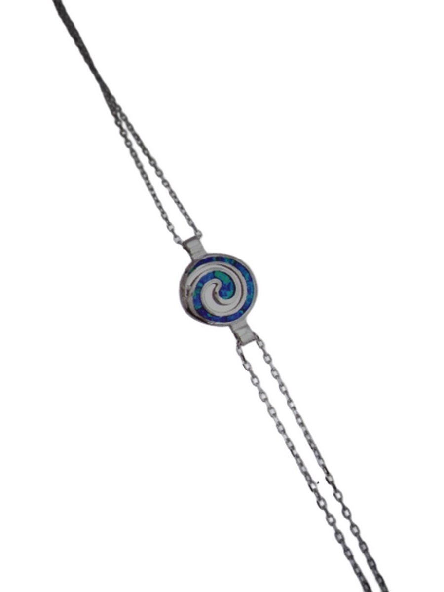 Βραχιόλι ασήμι 925 γυναικείο μαίανδρος blue