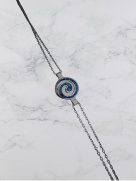 Βραχιόλι ασήμι 925 γυναικείο μαίανδρος blue