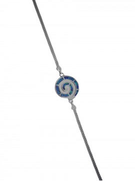 Βραχιόλι ασήμι 925 γυναικείο δίνη blue