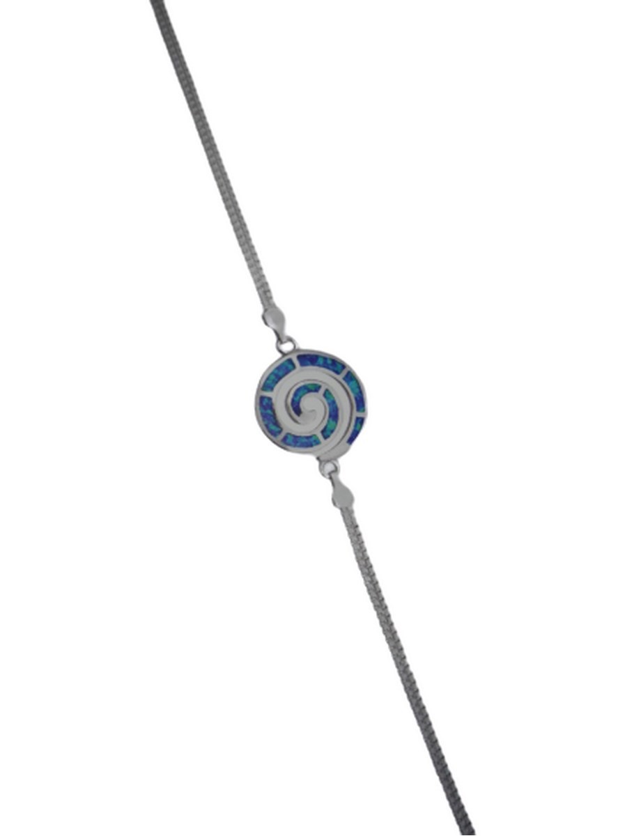 Βραχιόλι ασήμι 925 γυναικείο δίνη blue