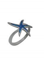 Δαχτυλίδι ασήμι 925 γυναικείο Αστερίας γαλάζιος