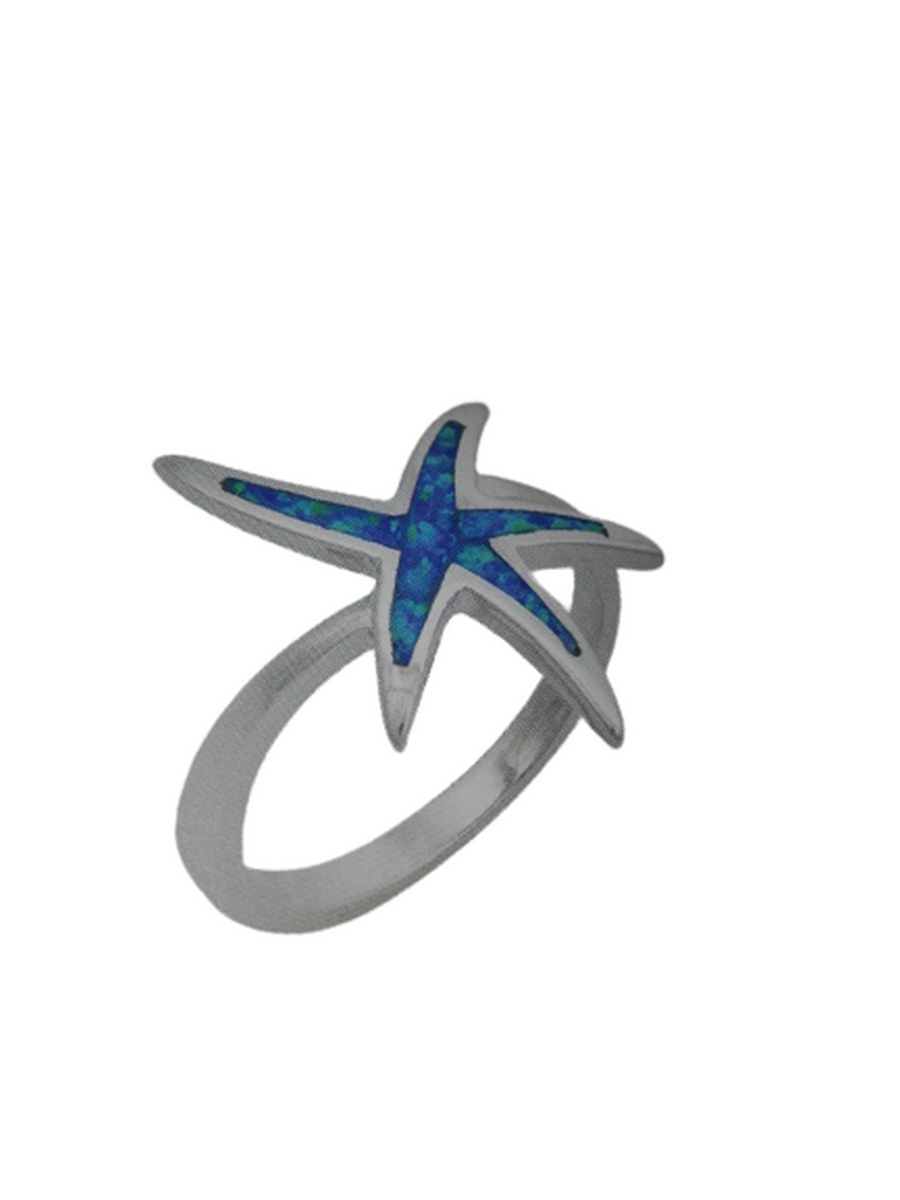 Δαχτυλίδι ασήμι 925 γυναικείο Αστερίας γαλάζιος