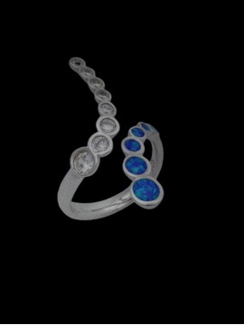 Δαχτυλίδι ασήμι 925 γυναικείο Blue Ocean