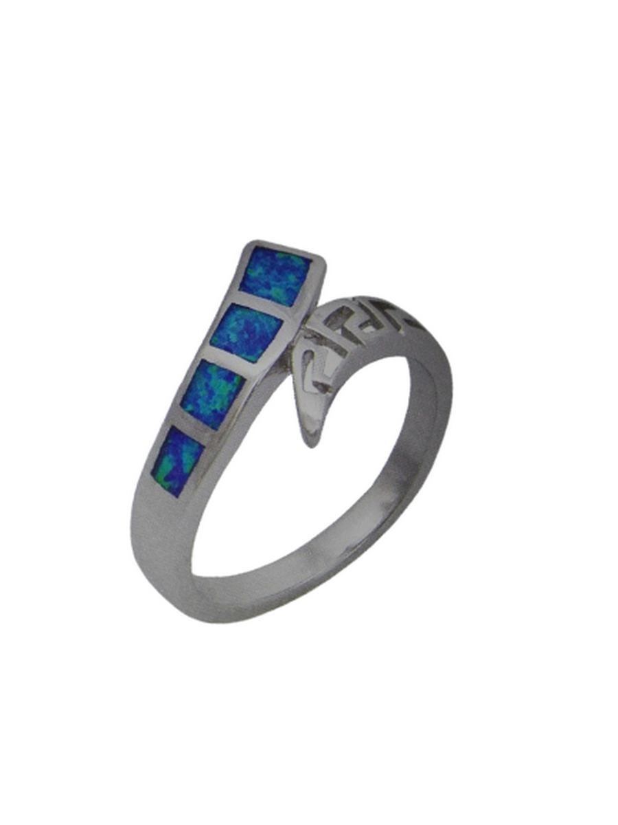 Δαχτυλίδι ασήμι 925 γυναικείο Crete blue