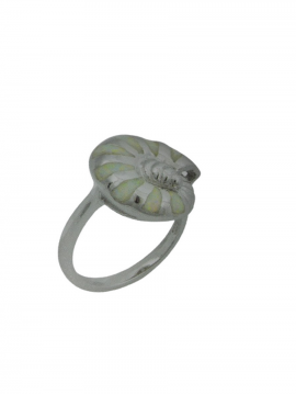 Δαχτυλίδι ασήμι 925 γυναικείο κοχύλι άσπρο