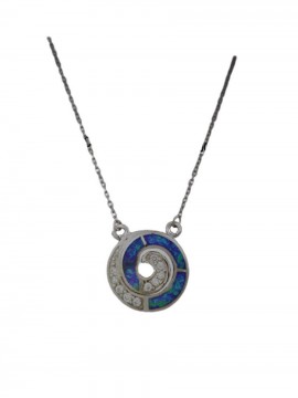 Κολιέ ασήμι 925 γυναικείο δύνη silver blue