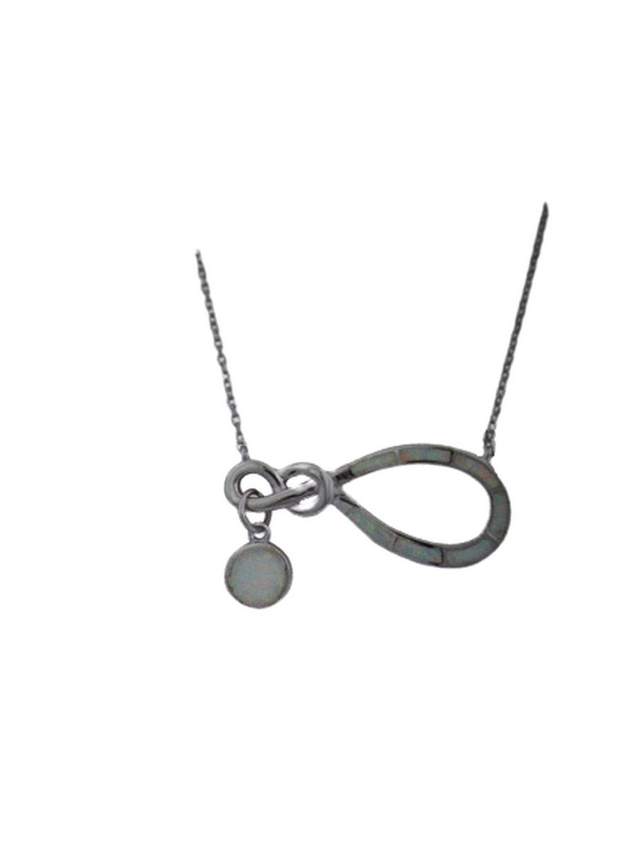 Κολιέ ασήμι 925 γυναικείο άπειρο white