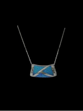 Κολιέ ασήμι 925 γυναικείο τοτέμ blue