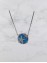 Κολιέ ασήμι 925 γυναικείο στρογγυλός αστερίας blue