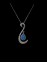 Κολιέ ασήμι 925 γυναικείο σταγόνα blue
