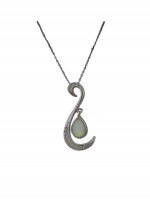 Κολιέ ασήμι 925 γυναικείο σταγόνα white