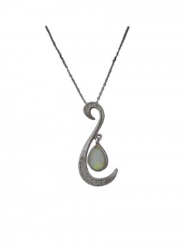 Κολιέ ασήμι 925 γυναικείο σταγόνα white