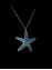 Κολιέ ασήμι 925 γυναικείο αστερίας silver blue