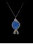 Κολιέ ασήμι 925 γυναικείο ψαράκι silver blue