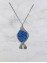 Κολιέ ασήμι 925 γυναικείο ψαράκι silver blue
