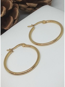 Σκουλαρίκι κρίκος ατσάλινος mini gold