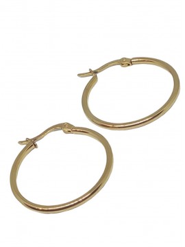 Σκουλαρίκι κρίκος ατσάλινος mini gold