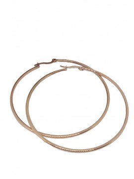 Σκουλαρίκι κρίκος ατσάλινος rose gold