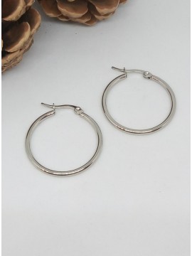 Σκουλαρίκι κρίκος ατσάλινος mini silver