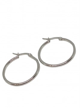 Σκουλαρίκι κρίκος ατσάλινος mini silver