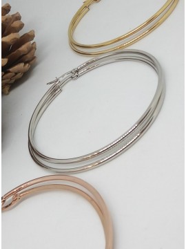 Σκουλαρίκι κρίκος ατσάλινος silver
