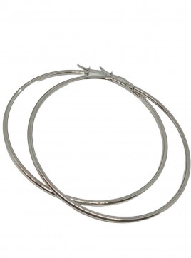 Σκουλαρίκι κρίκος ατσάλινος silver midi