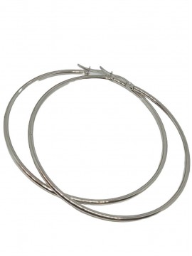 Σκουλαρίκι κρίκος ατσάλινος silver