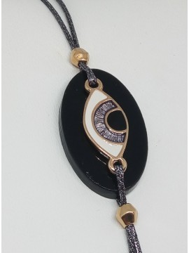 Βραχιόλι χειροποίητο γυναικείο μάτι gray