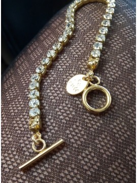 Βραχιόλι χειροποίητο γυναικείο ζιργκόν Gold