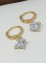 Σκουλαρίκι χειροποίητο γυναικείο επιχρυσωμένος ορείχαλκος κρίκος Ζιργκόν