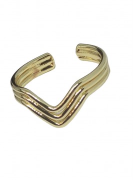 Δαχτυλίδι ορειχάλκινο χειροποίητο γυναικείο V gold