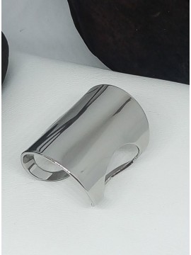 Δαχτυλίδι χειροποίητο γυναικείο φαρδύ silver metal