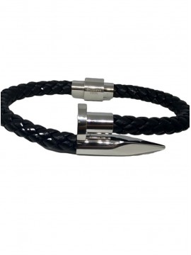 Βραχιόλι ατσάλινο ανδρικό clincher ασημί