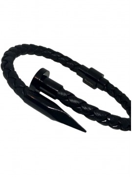 Βραχιόλι ατσάλινο ανδρικό clincher μαύρο