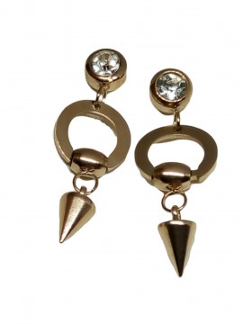 Σκουλαρίκι ατσάλινο γυναικείο rose cone