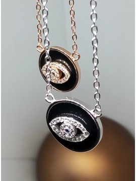 Κολιέ ασήμι 925 γυναικείο ματάκι ασημί