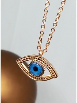 Κολιέ ατσάλινο γυναικείο ματάκι