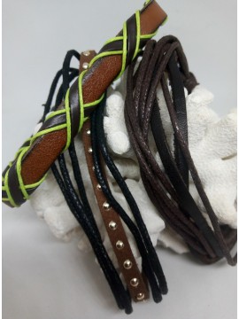 Ανδρικό τριπλό δερμάτινο χειροποίητο βραχιόλι Boho