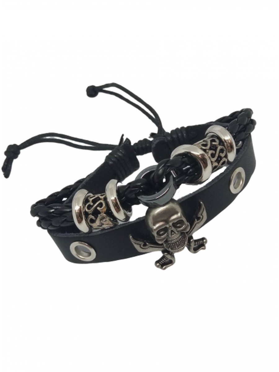 Ανδρικό δερμάτινο χειροποίητο  βραχιόλι Τruku