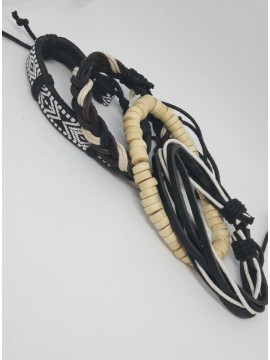 Ανδρικό δερμάτινο χειροποίητο βραχιόλι India