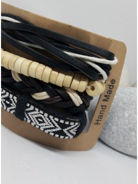 Ανδρικό δερμάτινο χειροποίητο βραχιόλι India