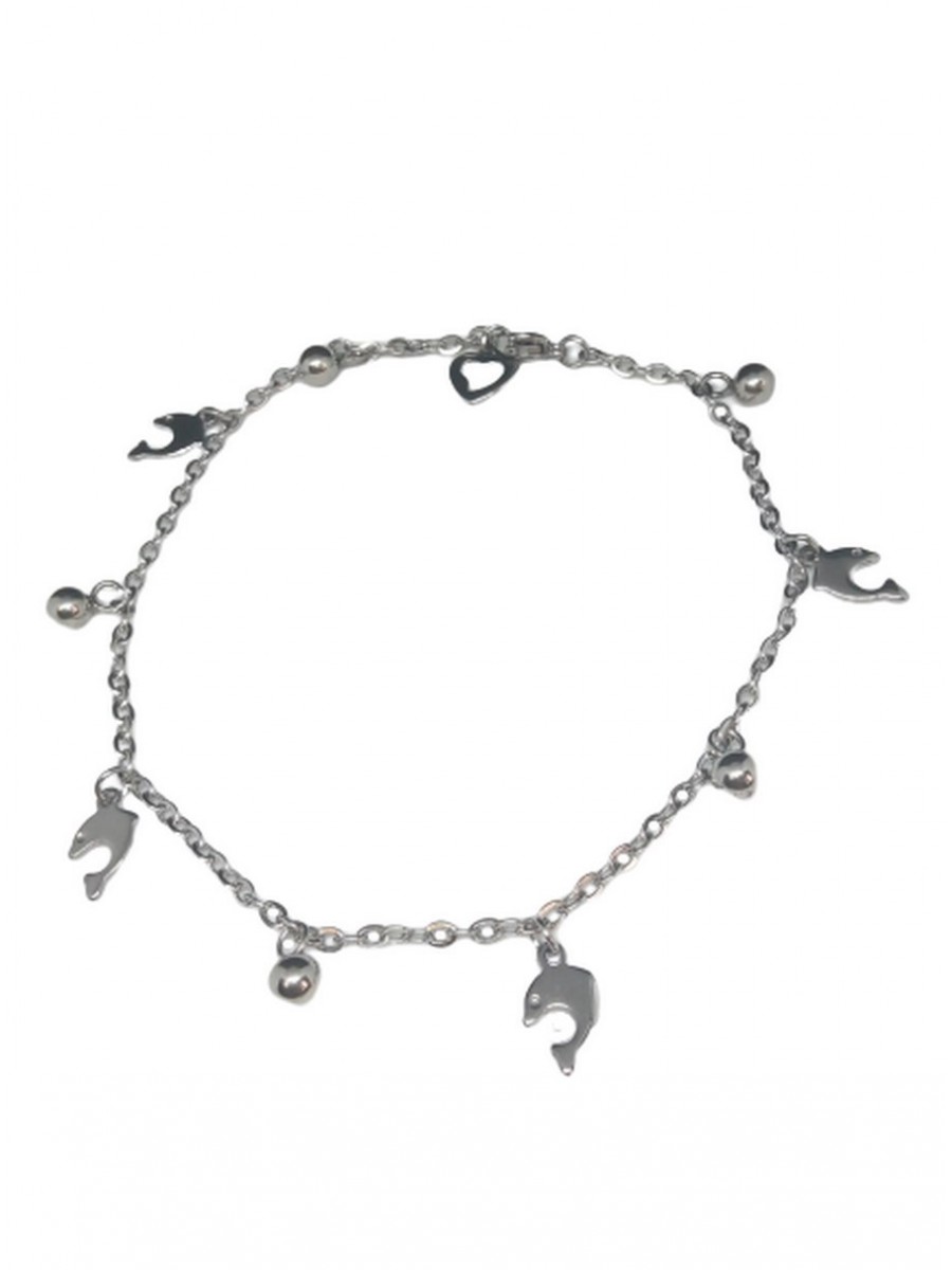 Βραχιόλι ατσάλινο γυναικείο ποδιού Dolfin